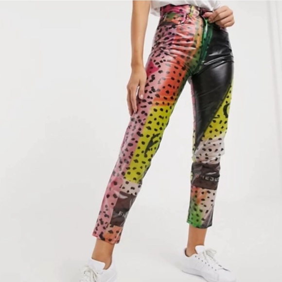 NEW FIORUCCI Leopard Print Straight Leg Trousers